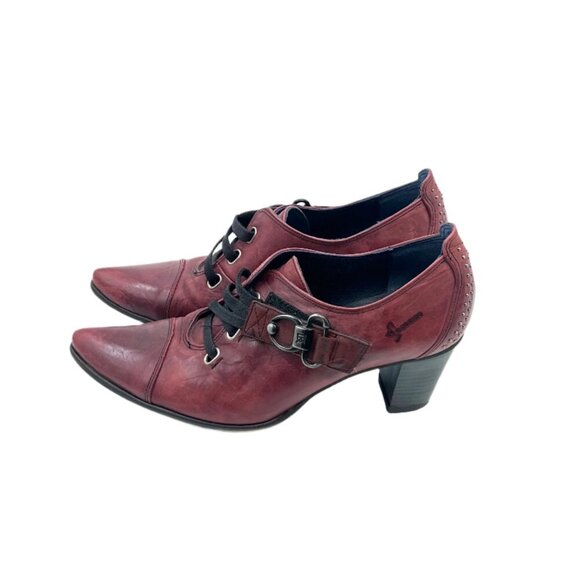 Dorking Leather Pointy Heel Shoes - Picture 2 of 7
